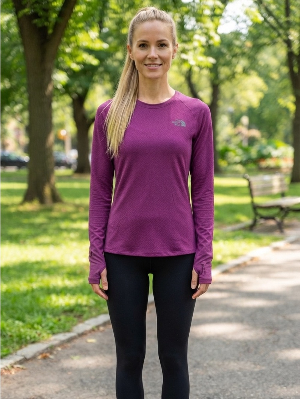 The North Face Women’s Purple VaporWick Long Sleeve Athletic Top Size Medium